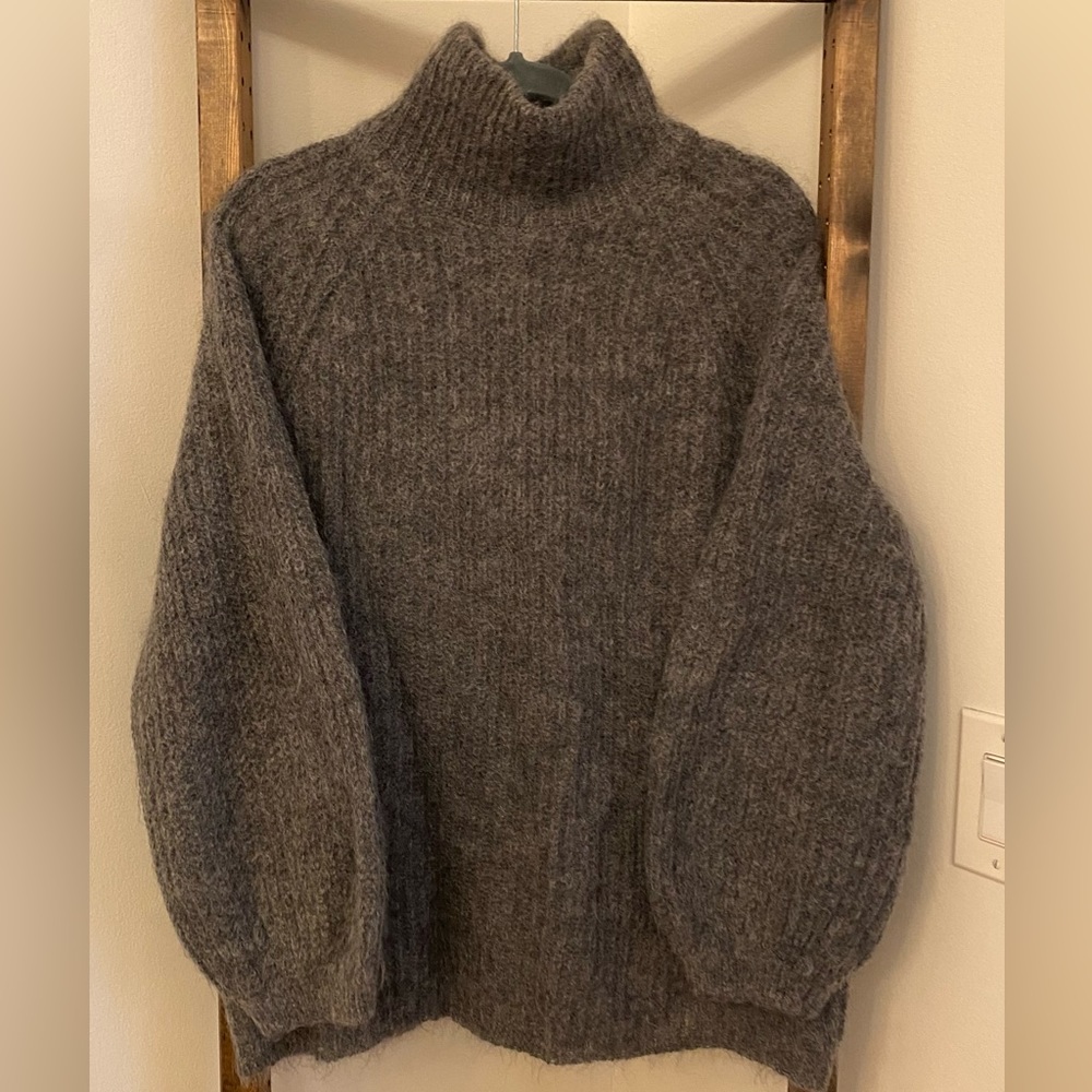 COS Grey Pullover Turtleneck Sweater - S